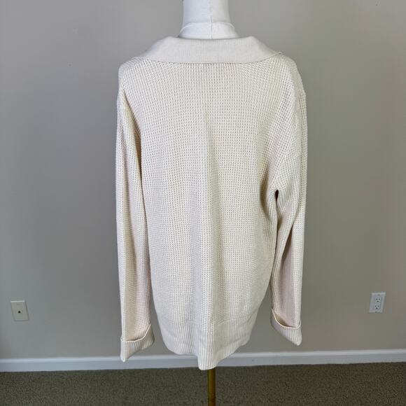 J Jill Knit V Neck Button Up Long Sleeve Sweater US Women's L Petite - Picture 2 of 7